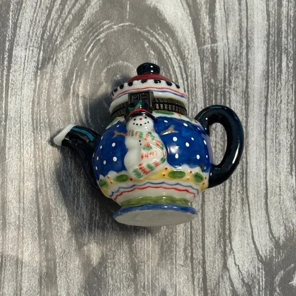 Set of Four Mary Englebreit Teapot Trinket Boxes - Picture 3 of 9